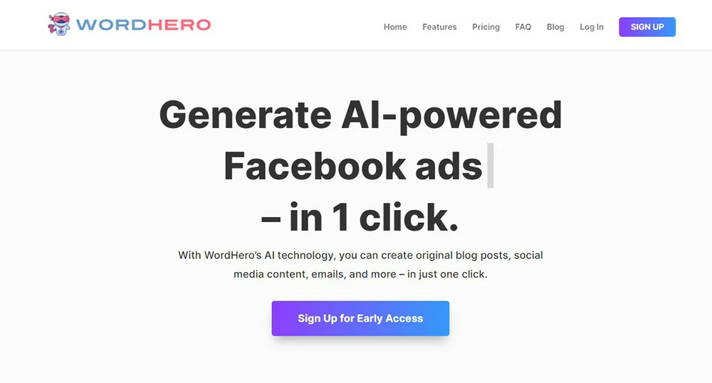 Wordhero AI Writing Software