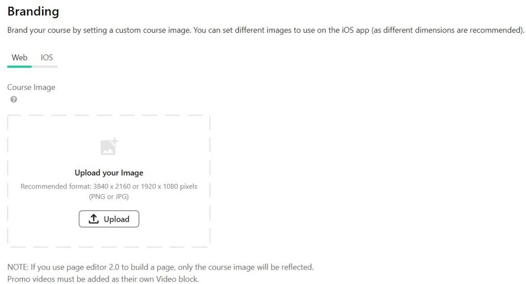 Adding Course Brand Image