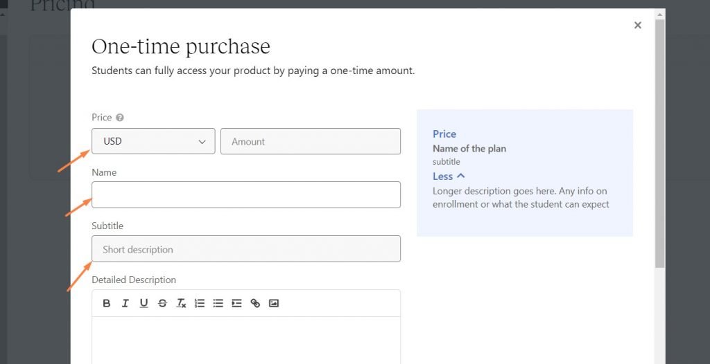 One-time Purchase Plan