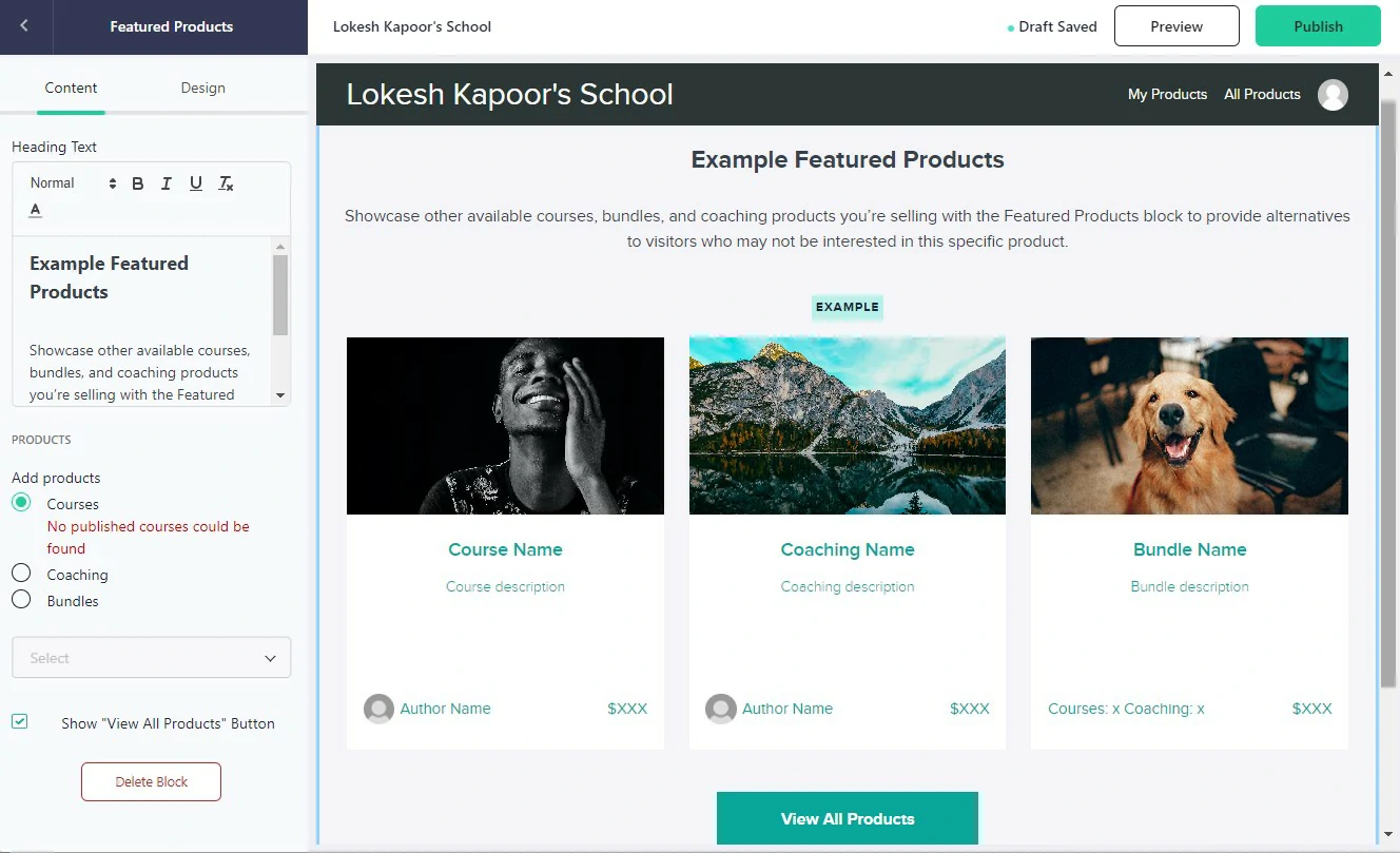 Teachable Pages Design
