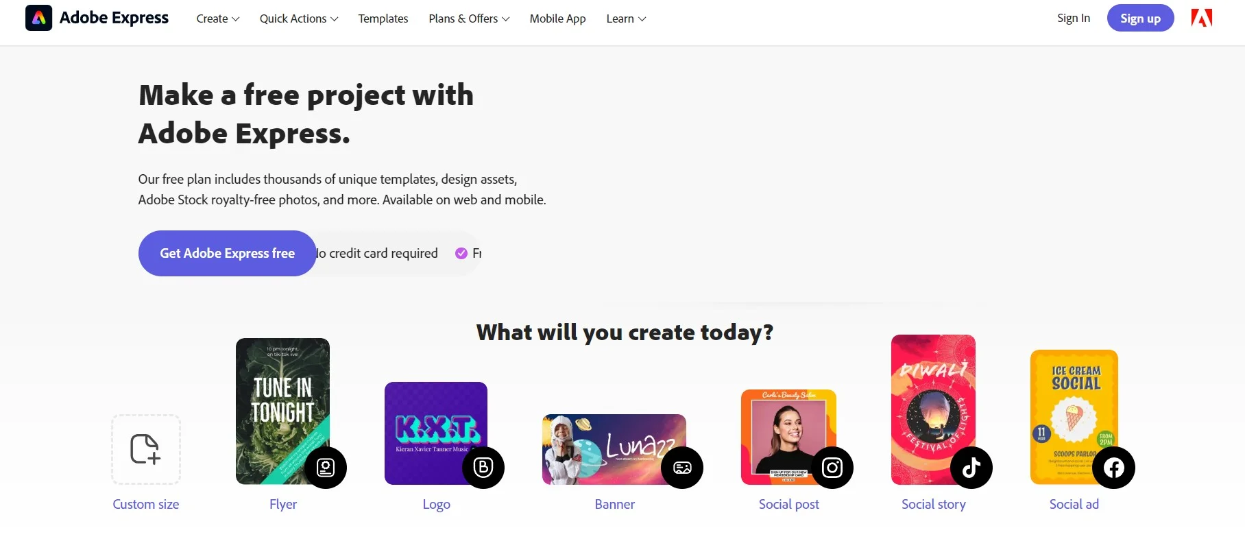 Adobe express business card maker tools