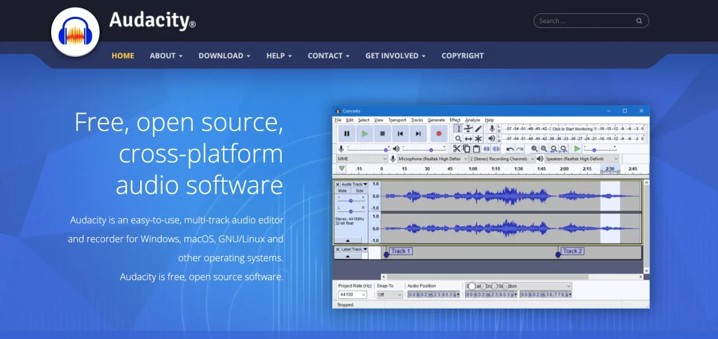 Audacity Song Editing Software