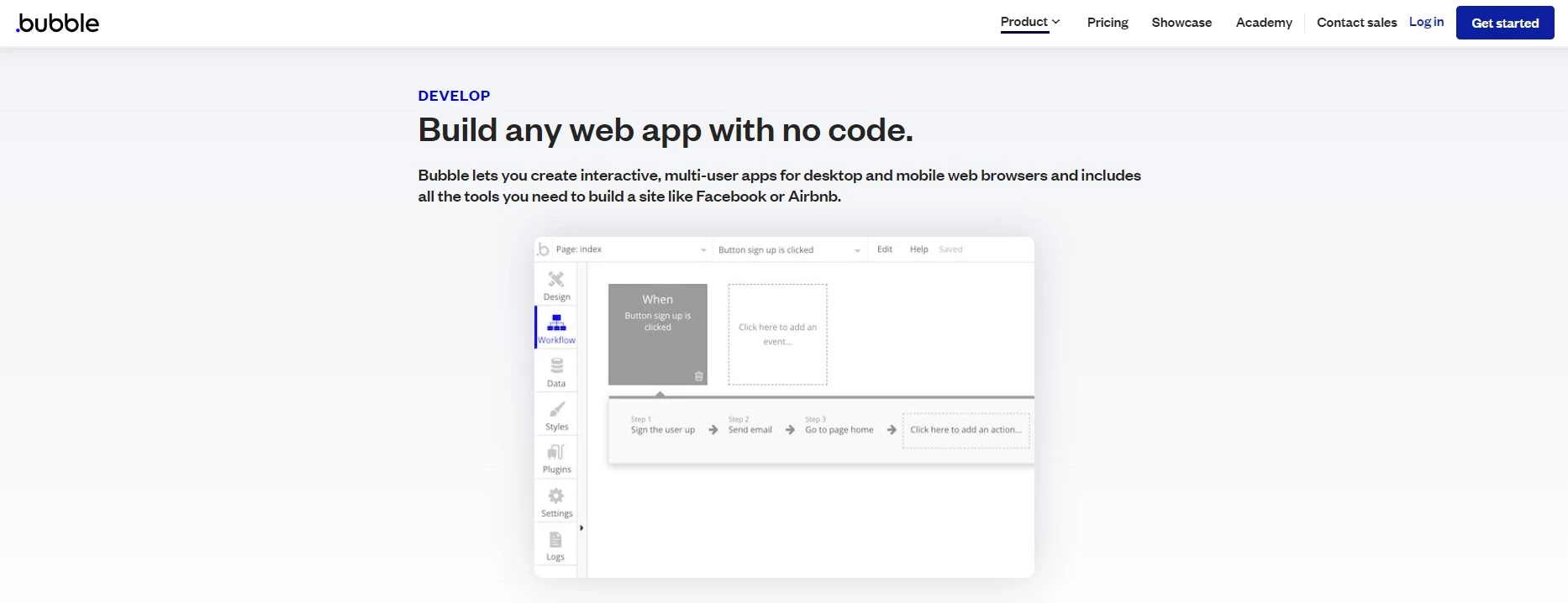 Bubble No Code Landing Page Builder