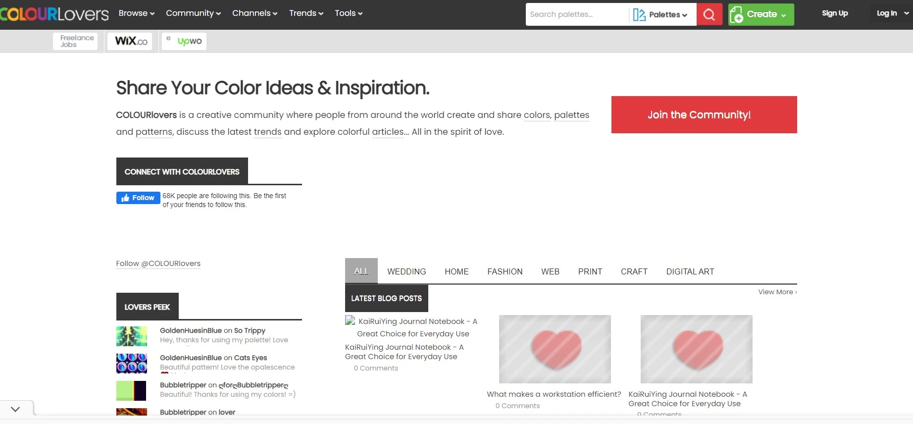 ColourLovers create and share colors