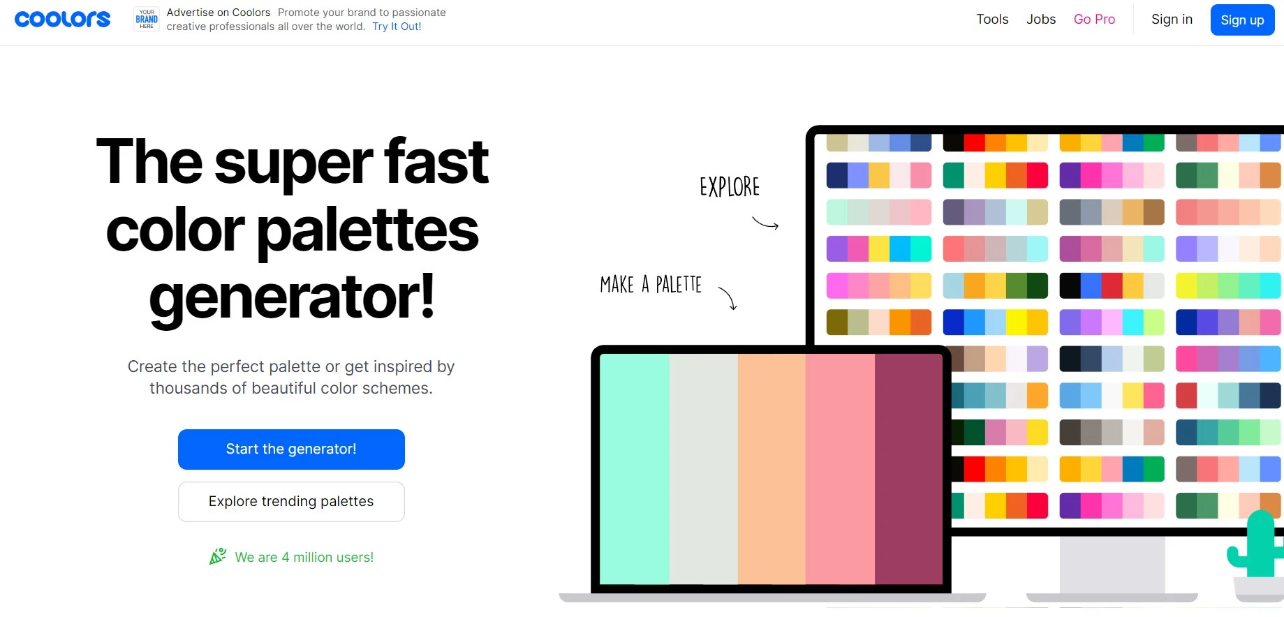 Coolors superfast color palatte generator