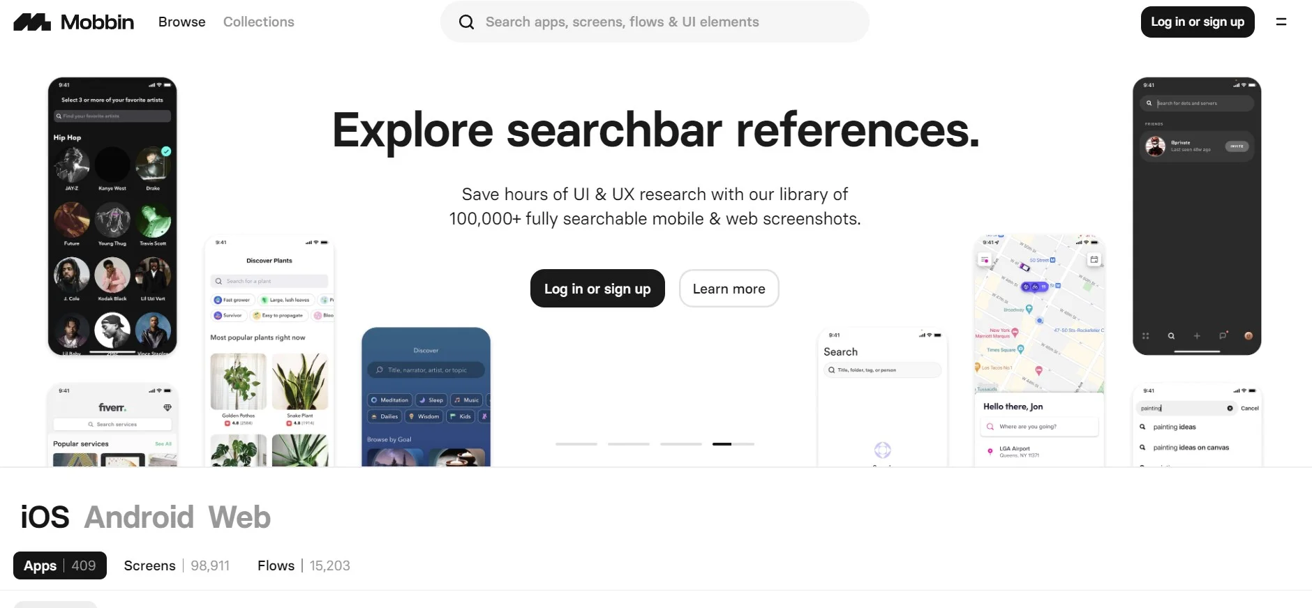 Mobbin UX UI design inspiration sites