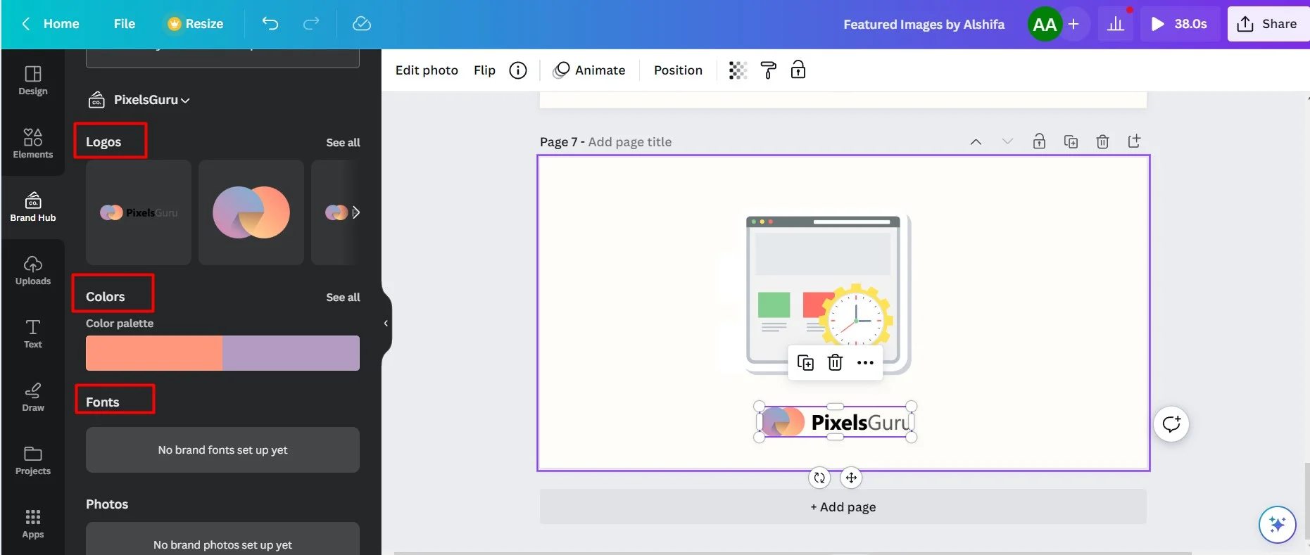 The Brand Kit allows you to store and access your brand's colors fonts logos and other assets