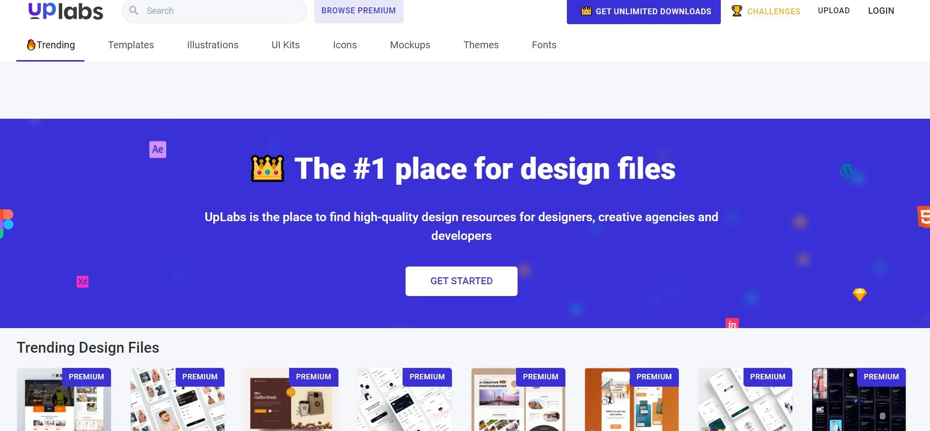 Uplabs UX UI design inspiration sites