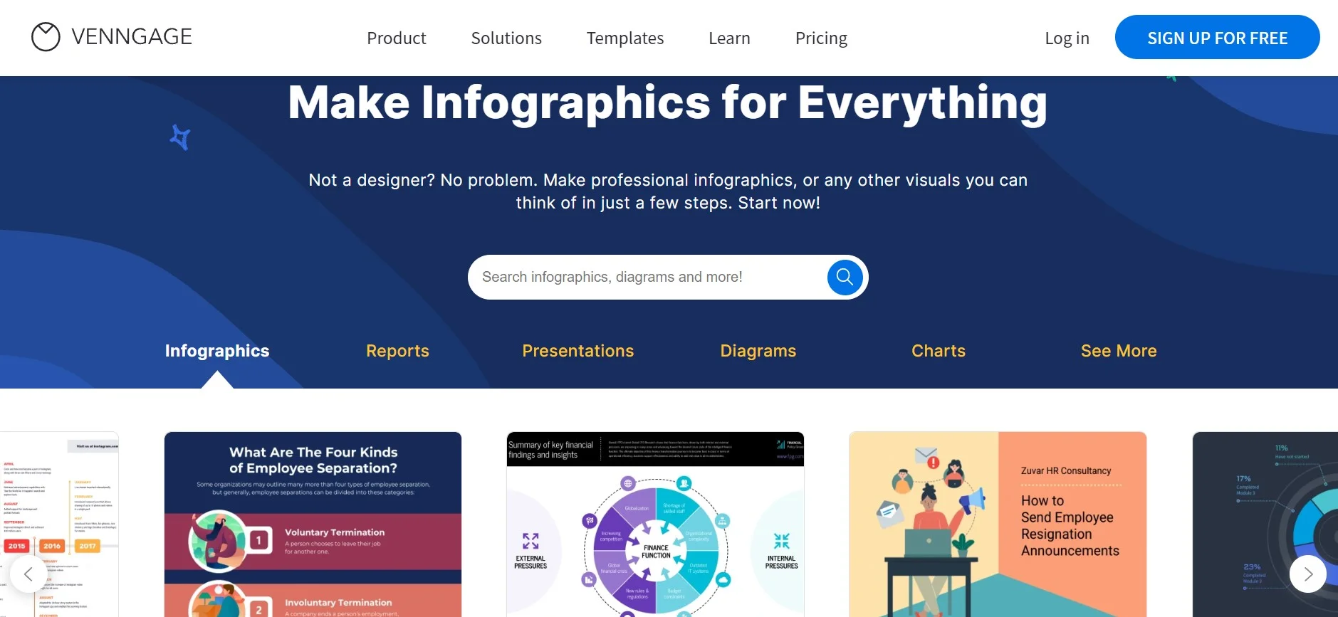 Venngage business card maker tool