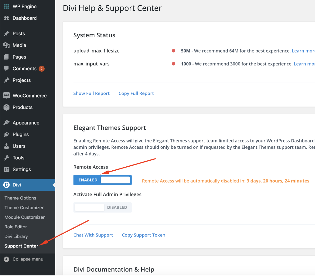 Divi-Help-support-centre