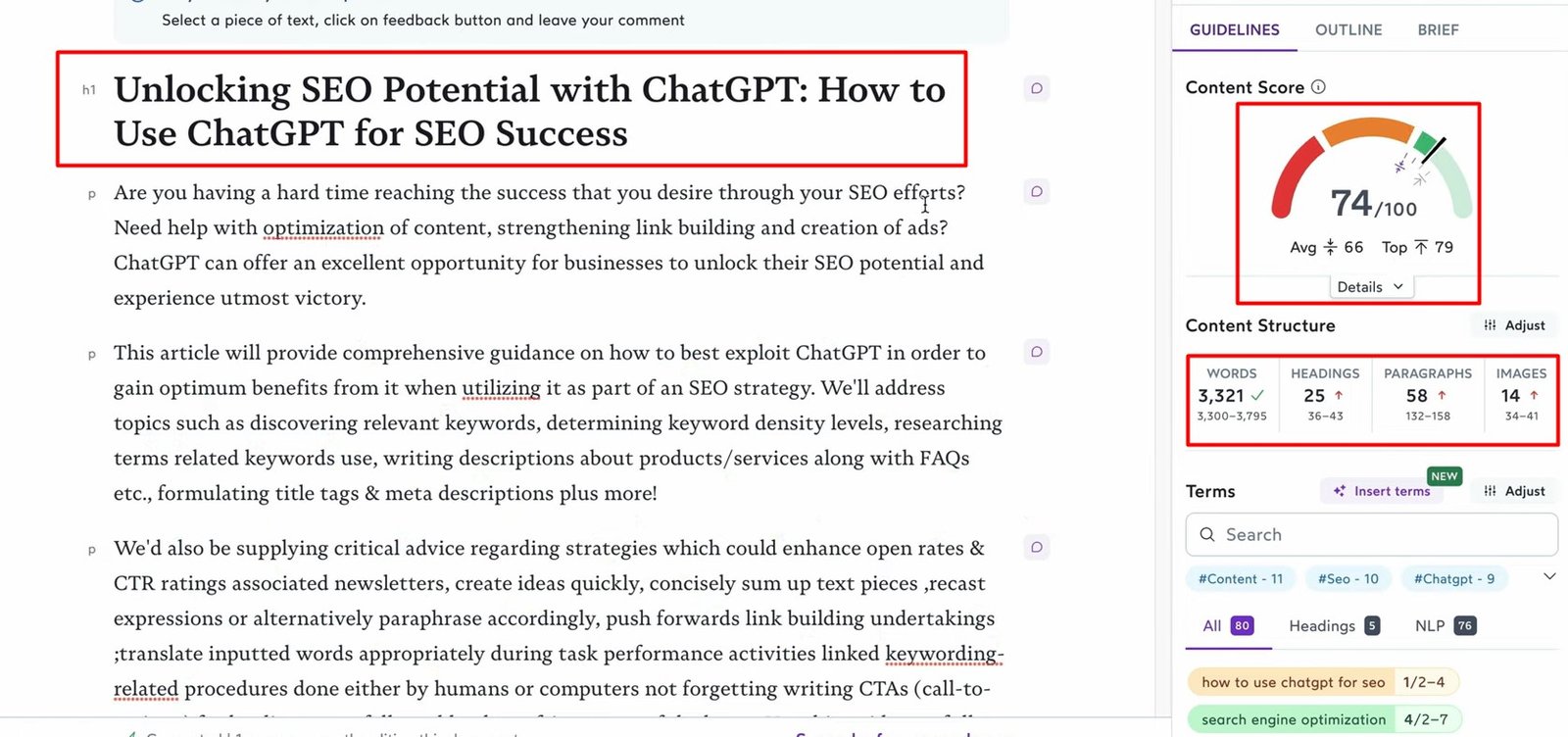 Generated Article by Surfer AI 