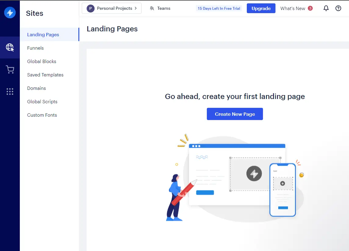 Swipe Pages landing page