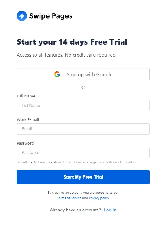 Swipe-pages-free-trial
