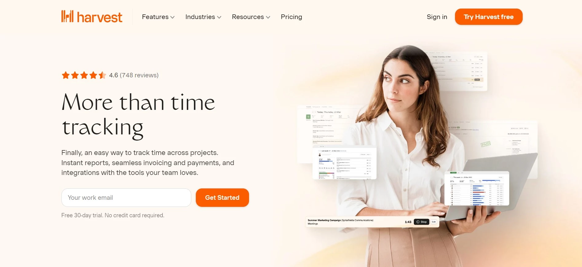 Harvest Time Tracking Software