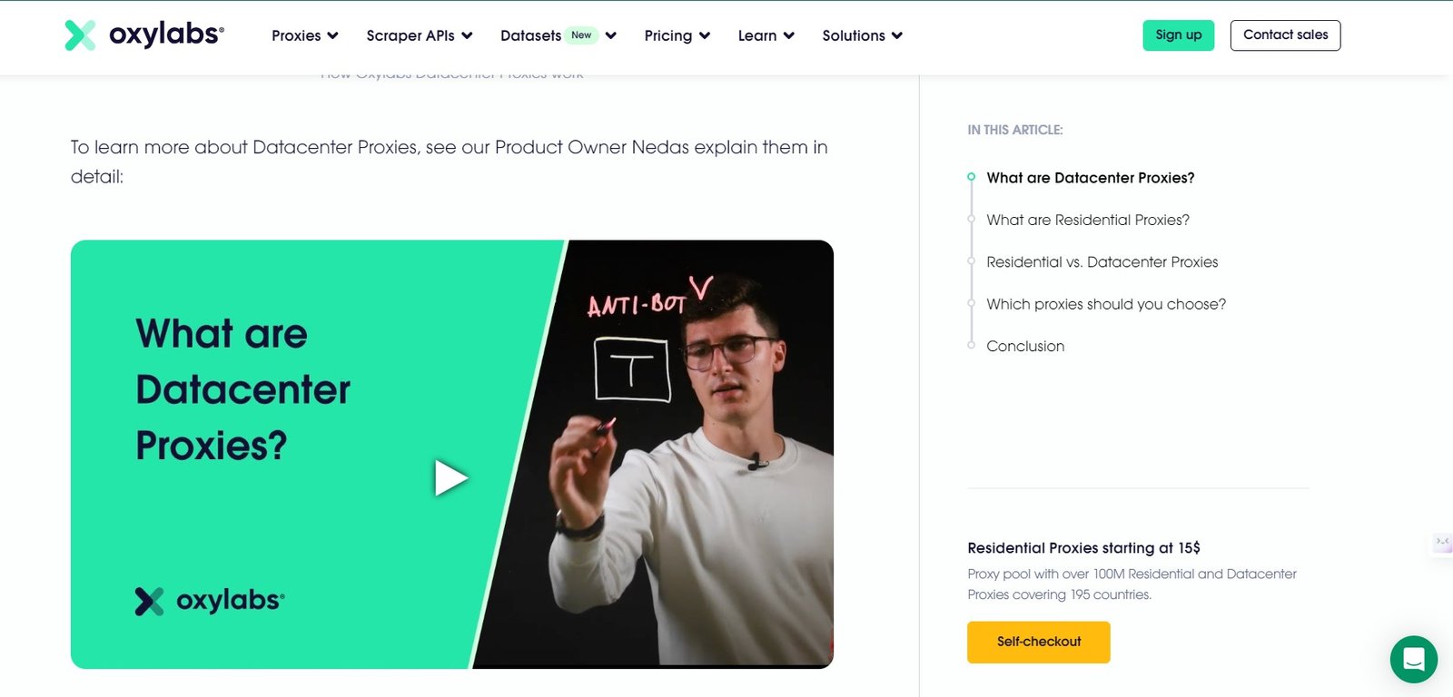 Oxylabs Datacenter Proxy Provider