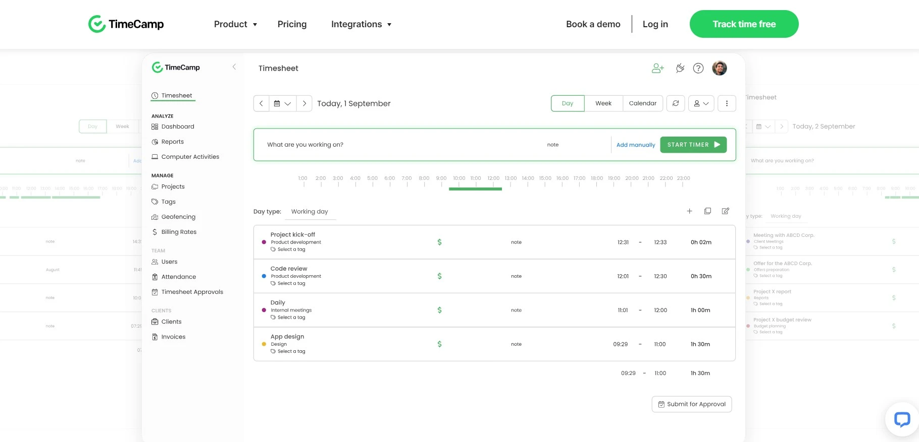 Timecamp Time Tracking Tool